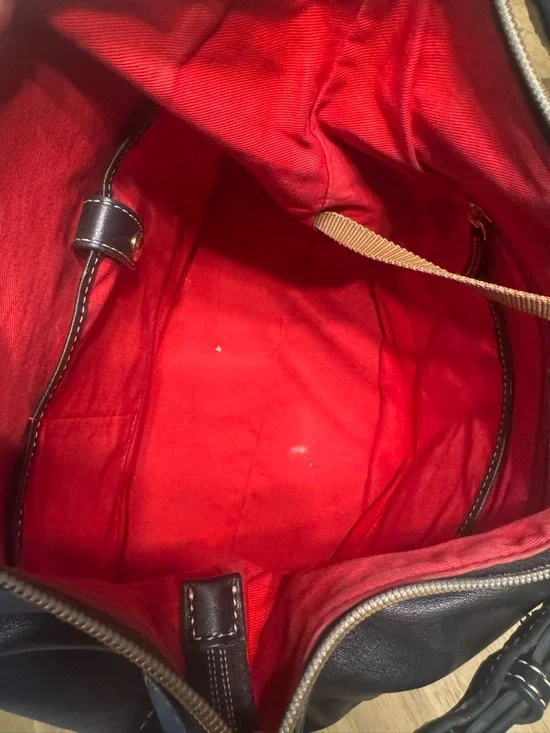 Dooney & Bourke Dark Brown Leather Shoulder Bag with Gold Accent - Picture 6 of 7